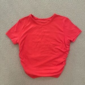 Lululemon Athletica Pink Ruched Short Sleeve T-Shirt